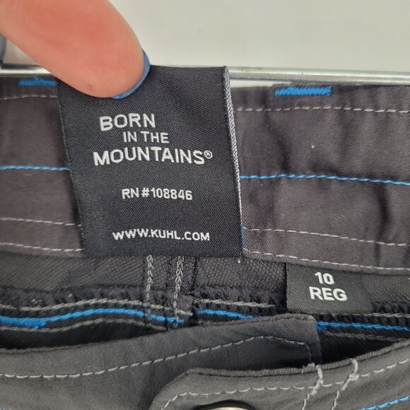 Kuhl womens 10 Reg gray Anika convertible soft shell pants blue trim - Picture 6 of 11